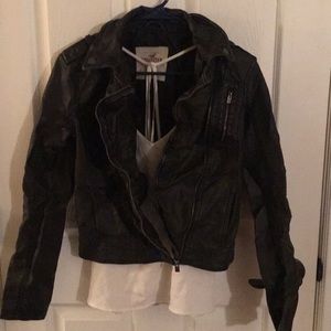 Hollister faux leather jacket